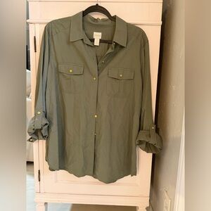 Chicos Olive Green ladies Shirt